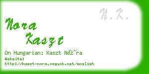 nora kaszt business card